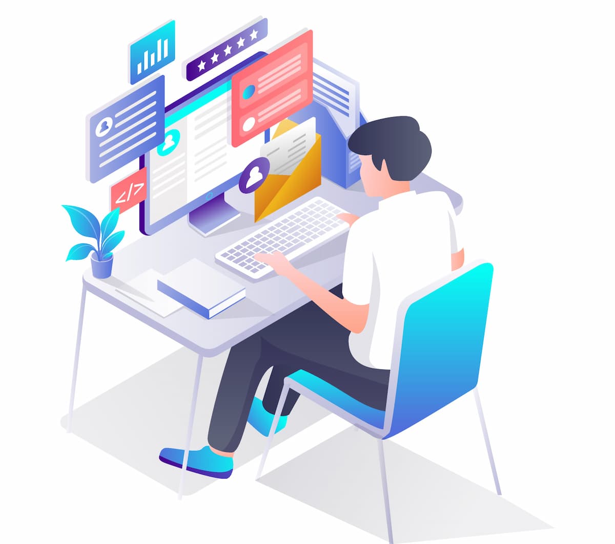 A freelancer vector